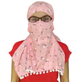 Switchon Export quality Cotton Innovative scarf cum Hijab with closer Hook and Loop Tape- Multi (Multicolor7)