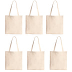 BOHEMEO Reusable Natural Cotton Plain Tote Shopping Bag, Multi-purpose Canvas Bags, Suitable for DIY Project, Grocery Bags, Shopping Bags, Book Bags, Gift Bags.