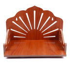 OM Shree,Art and Craft Wooden Temple Beautiful Plywood Mandir Pooja Room Home Decor Office OR Home Temple (Red)