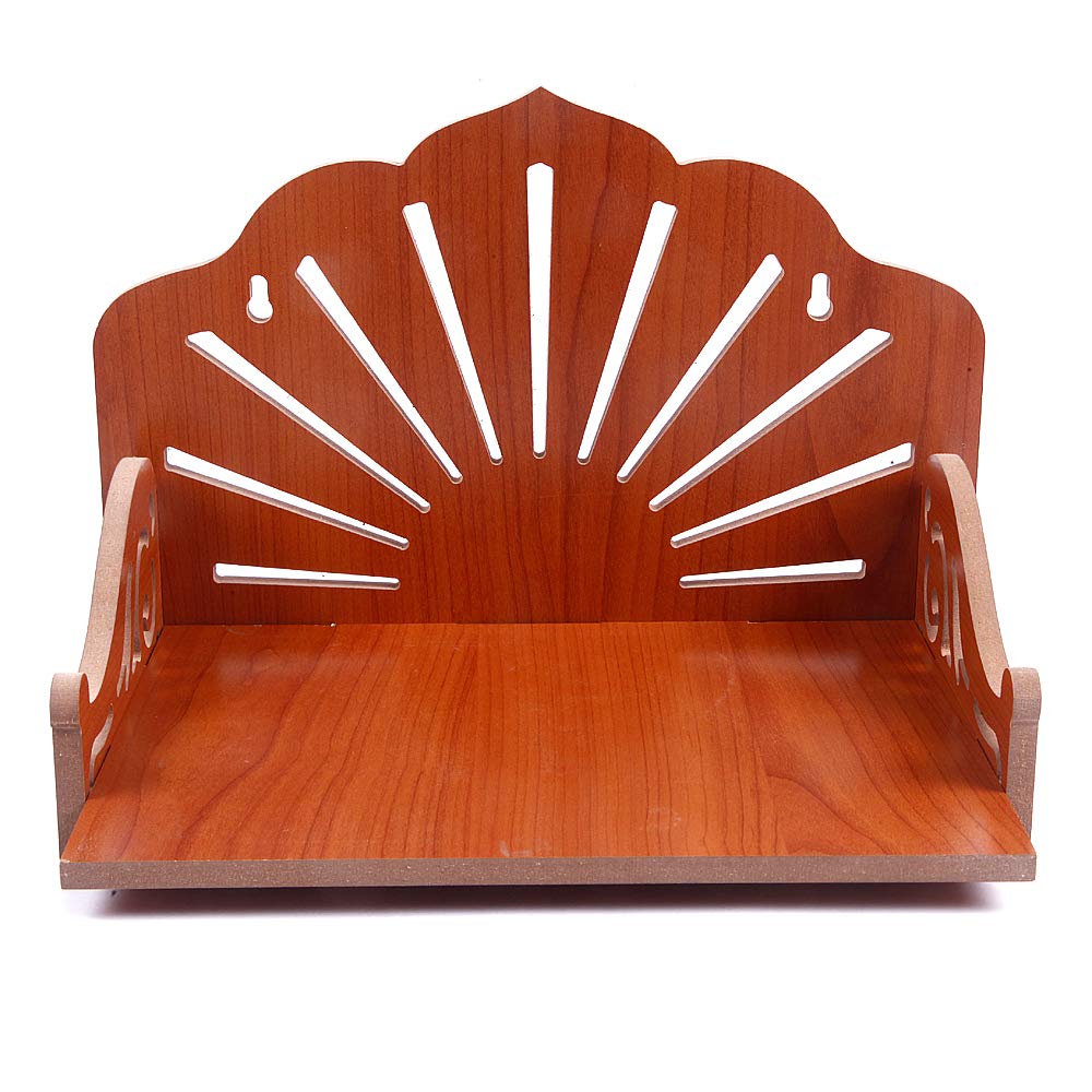OM Shree,Art and Craft Wooden Temple Beautiful Plywood Mandir Pooja Room Home Decor Office OR Home Temple (Red)
