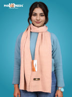 Pick Ur Needs Ultra Soft Ribbed Knit Muffler for Women Warm Winter Woolen Scarf Cozy Lightweight Neck Warmer for Casual & Outdoor Use (Peach)