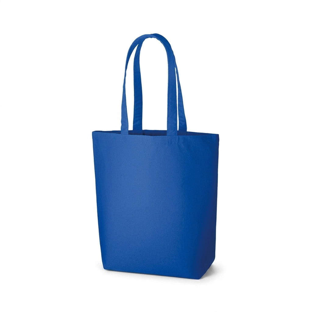 Canvas Cotton Tote Bag for Women & Men | 36x37x11 cm Reusable Shopping Grocery Bags | Eco Friendly Shoulder Carry Handbags for Office Travel College Daily Use (Royal Blue)