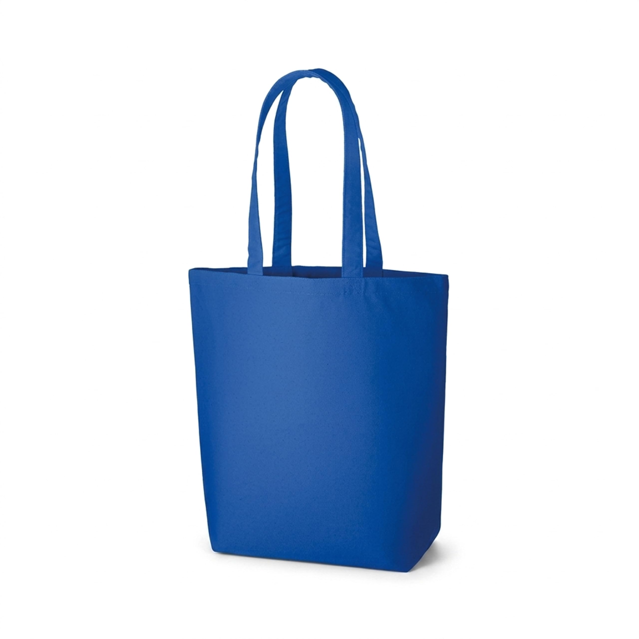 Canvas Cotton Tote Bag for Women & Men | 36x37x11 cm Reusable Shopping Grocery Bags | Eco Friendly Shoulder Carry Handbags for Office Travel College Daily Use (Royal Blue)