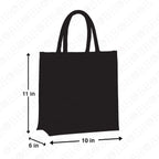 H&B Jute Lunch Bag - Lunch Bag, Men's & Women's Travel Tote - Zip, Bottle Holder - Solid Green