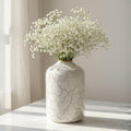 BEHOMA White Metal Vase for Home & Office Decor