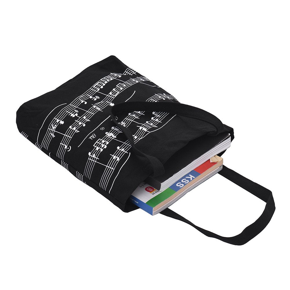 Decdeal Single Shoulder Bag, Washable Cotton Cloth Handbag Music Tote Shoulder Grocery Shopping Bag