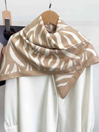 CrossKulture Printed Poly Silken feel Scarf Stole for Women | Stylish, Soft, & Lightweight | Satin Feel Neck, Hair & Head Scarf for Women | Square Silk Stole for Handbag (Colour74)