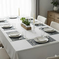 YELONA Placemats Set of 8, Heat-Resistant Woven Vinyl Table Mats, Non-Slip & Washable Dining Tablemats for Kitchen & Dinner Decor, Anchor Grey (45cm x 30cm) Kafalo
