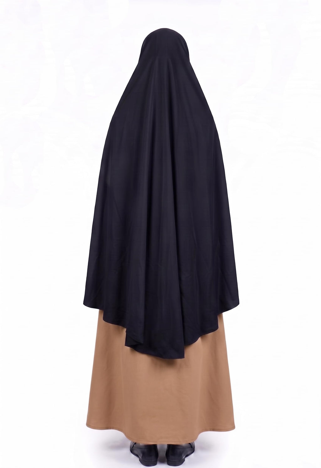 AL RIDHA Women's Premium Sarina Crystal Namaz Hijab | Readymade Namazi Scarf & Rumali for Daily Prayer | Soft & Lightweight Islamic Prayer Wear (Black)