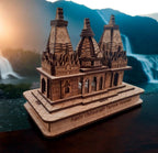 SriMaa Ventures Kashi Vishwanath Temple Wooden Model for Mandir, Gifting, Spirituality (13.5 x 7.5 x 11 cm).