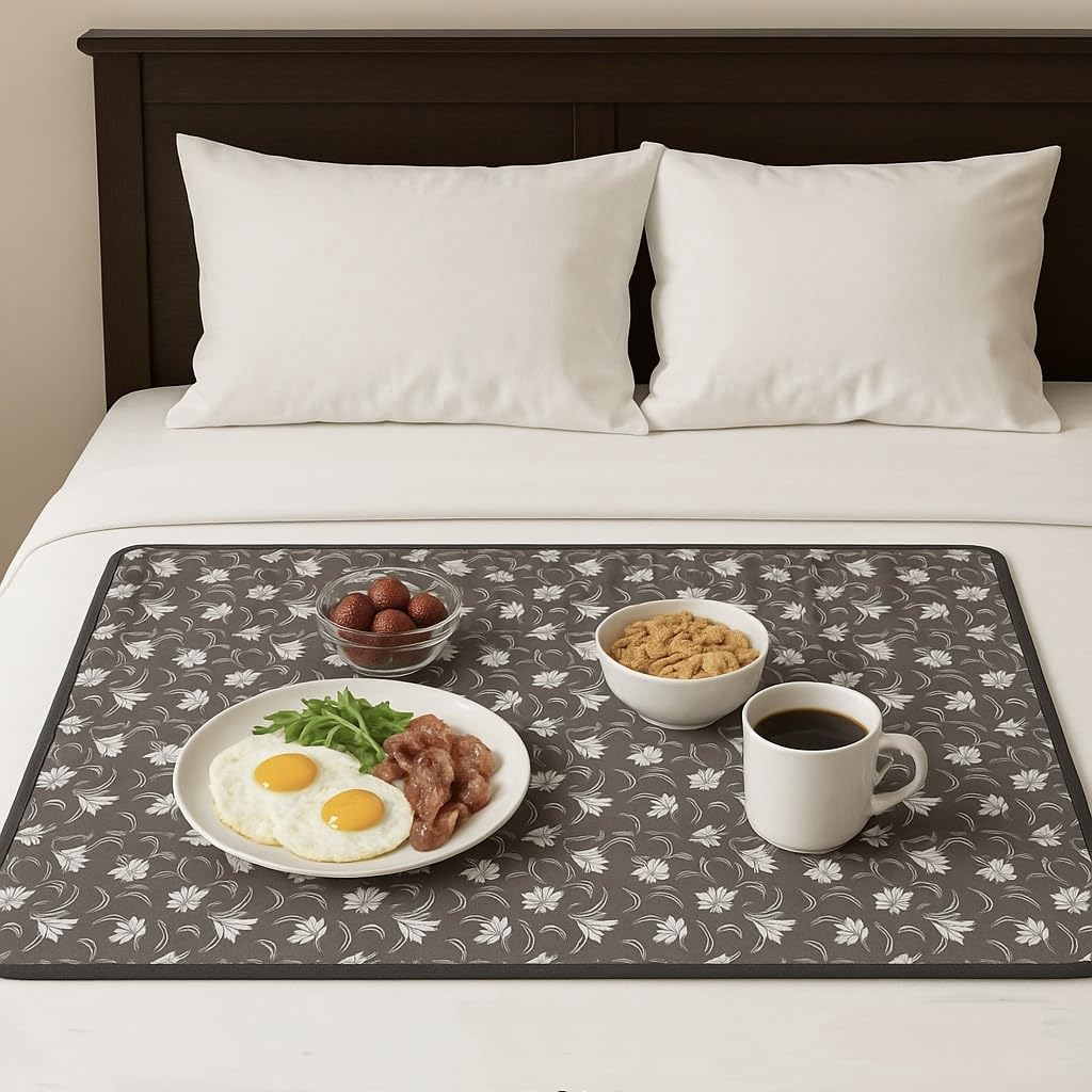 Basement To Attic Decor Waterproof Non-Slip Food Mat for Bed,Bed Server Food mat,Durable and Easy to Clean,36x36inch (DESIGN04) Kafalo