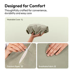 Frido Wedge Plus Cushion Cover | Ultrasoft, Breathable & Cool Pillow Cover | Aesthetic Pillow Cover for Home | Durable & Machine Washable | Sage Green