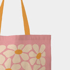 The Purple Tree Daisy Blossom Canvas Tote Bag - 1 Pc, Women Canvas Tote Bag, Eco friendly Bag, cute Tote, Stylish Bags For Women