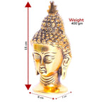 KridayKraft Lord Gautam Buddha Metal Statue Beautiful Gold Antique Finishing Meditation Buddha Murti Religious Idol for Home Office Decoration & Pooja Gifting Purpose Sculpture...