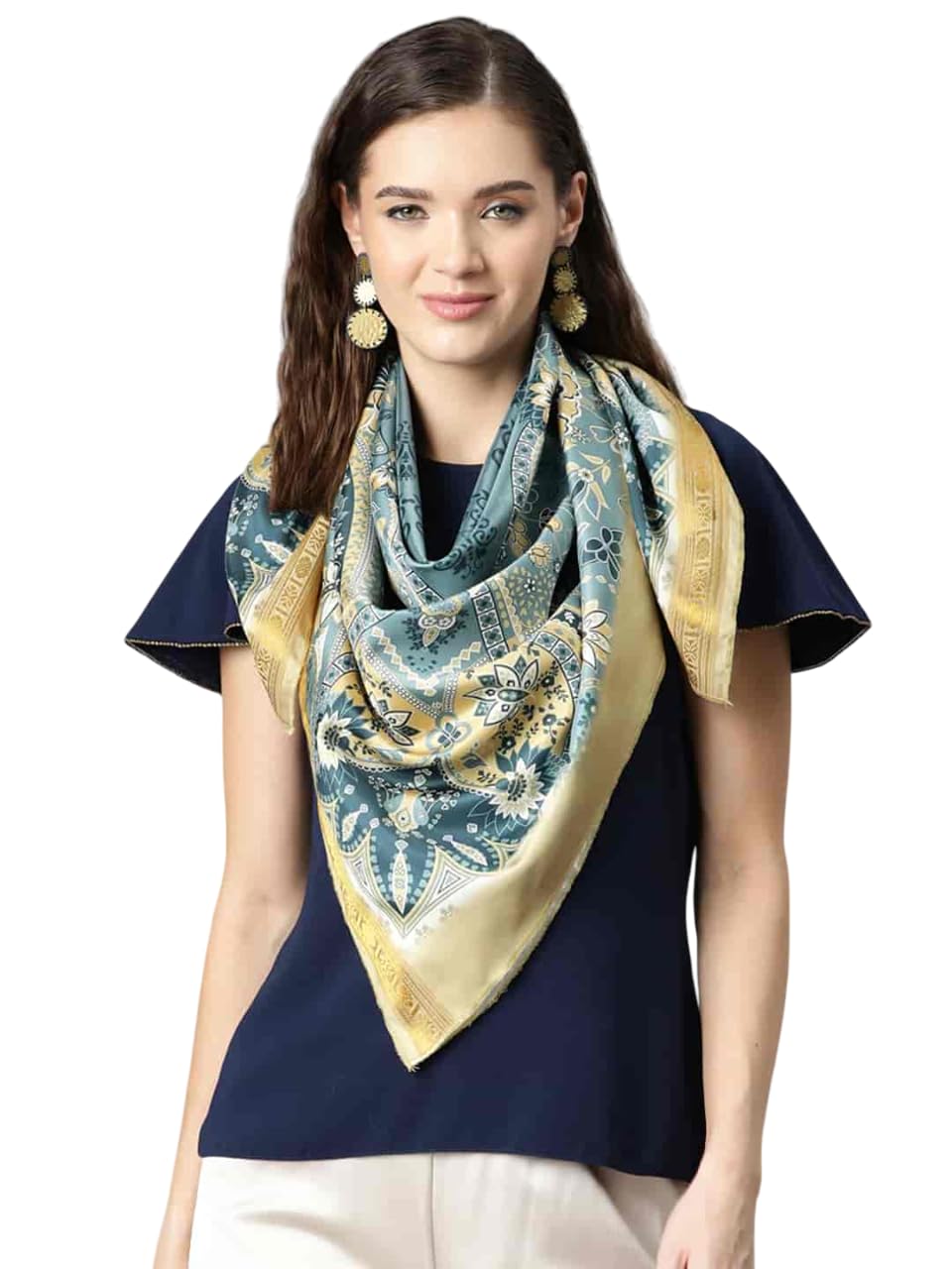 SILK LAND Women's Digital Printed Scarfs