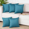 STITCHNEST Quilted Velvet Cushion Covers Set of 5 | Soft Luxury | 16x16 Inches | Premium Sofa & Living Room Décor