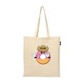 VVWV Doughnut Man Funny Printed Reusable Tote Bags | 100% Organic Cotton Shopping/Grocery Bag | Multi-Purpose Bag | Sturdy Canvas Bag with 15kgs Capacity (13 x 15.7 Inch)
