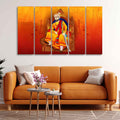 VIBECRAFTS Indian Warrior Chhatrapati Shivaji Maharaj Wall Painting of Five Pieces For Home|Office|Living Room|Gift (PTVC5Pcs4_8733)