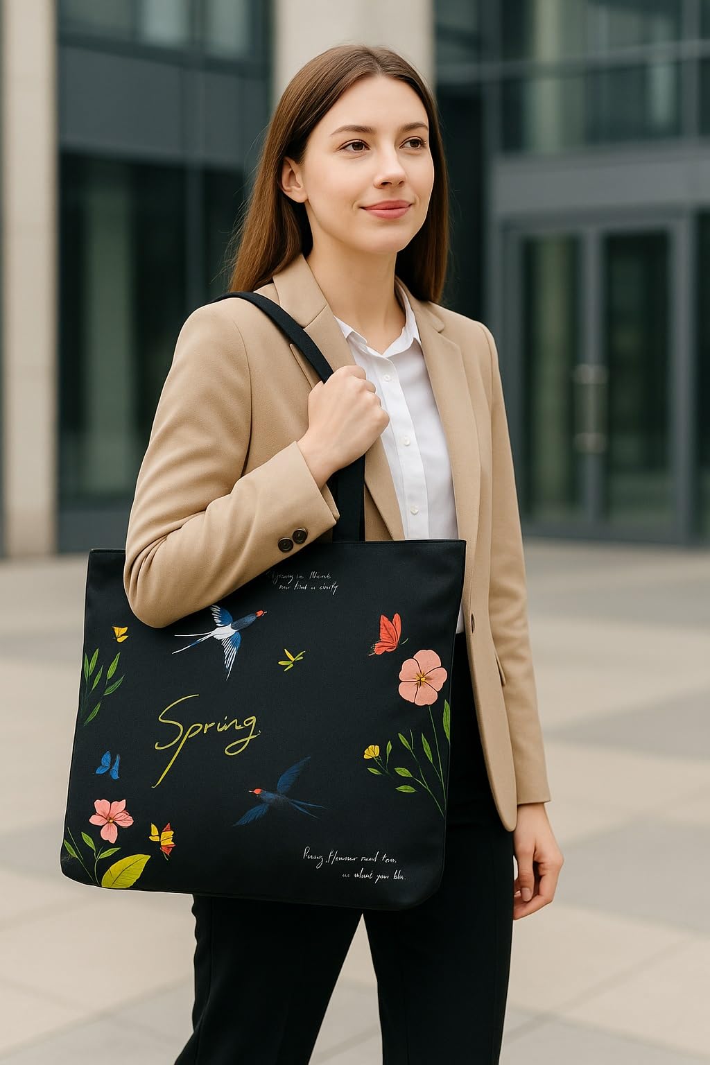 KeepCart Stylish Professional Premium Tote Bag for College, Office, Travel, Shopping, Daily Use Zipper Handbag For Women