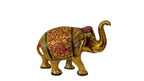Prince Home Decor & Gifts Multi Coloured Metal Elephant Pair for Showpiece- Enhance Your Home As Well As Office Décor- Beautifully Hand Crafted & Hand Carved Item (Large)