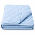 Bright Décor Kids Cotton Summer Blanket -Double Layer Light Blue Quilt Blanket 100 GSM|Ultra Soft Lightweight & Breathable AC Blanket for Babies (0–5 Years)Travel Friendly Toddler Blanket|40x55 inches Kafalo