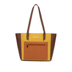 Caprese Jelly Medium Tote Bag for Women with Comfortable Straps | Stylish Shoulder and Handheld Bag | Fits Upto 16 Inch Laptop | Multi-Compartment Design for Work, Travel, Shopping (Chocolate Brown)