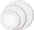 Home REPUBLIC-300 - DOLIES,3 Size Piece Round Decorative Paper Placemats Bulk for Cake, Desert, Wedding, Tableware Decoration - 100 Pieces of Each Size, 4.5-Inch, 5.5-Inch, 7.5-Inch, White Kafalo