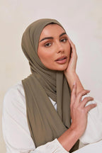 URSHIA MALAYSIAN GEORGETTE HIJAB/DIAMOND GEORGETTE HIJAB FOR WOMEN (WHITE)