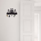 Artvibes Unique Stylish Wooden Key Holder for Wall Decor with Stylish Stainless Steel 5 Hooks Beautiful Key Organizer for Home Decoration(KH_808N)