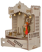 HOMEWEY DECOR Handcrafted Wooden Home Temple for Wall Mount | Premium Pooja Mandir with Strong Support for Heavy Idols | Luxurious Finish Wooden Mandir for Home, Office & Prayer Room (Style 1)