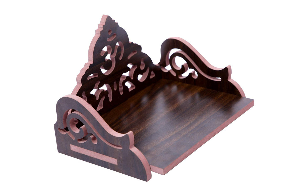 AIRIZ pranali Enterprise CRAFTSFY Wooden Small Temple Beautiful Plywood Mandir Pooja Room Home Decor Office Temple (Black om)