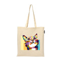 VVWV Cat Printed Tote Bag 100% Organic Cotton Shopping Grocery | Tote Bag | Women Office College Grocery,Vegetable Bags Market, Canvas Bag 15kgs Capacity (13 x 15.7 Inch)