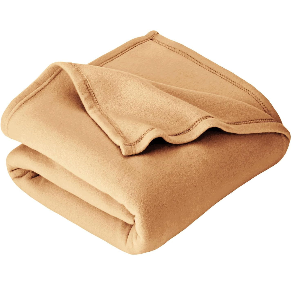 Purav Light Fleece Blanket for Single Bed Soft, Woolen, Winter & Traveling Blanket Ideal AC & All-Season Blanket Polar Fleece & Micro Mink -60 X 90''-1 Pc, Beige| TC - 260 Kafalo