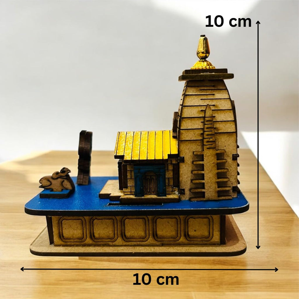 Kedarnath Temple Miniature Replica Handcrafted 3D Wooden Model