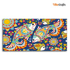 VIBECRAFTS Canvas Paintings for Living Room Drawing Room Madhubani Art Canvas Wall Painting Fitted With Wooden Frame for Home | Office | Gift (PTVCH_2405)