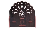 CrazyInk Fully Handmade Beautiful Wooden Home and Office Temple/Pooja Mandir (Multi., 28 X 26.5 X 28 Cm) (1)