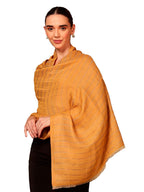 Pashmoda Women Golden Mirage Reversible Zari Moonlight Fine Wool Stole (Size : 28x80in, 71X203cm) ZSST05