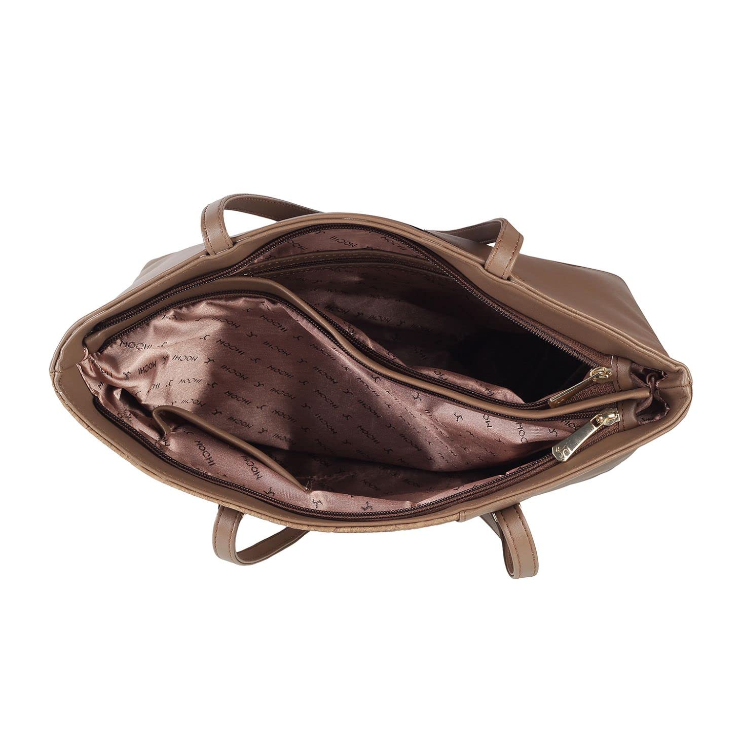Mochi Womens Synthetic Brown Tote Bag (One Size)