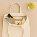 Peach Blossom Women’s Cotton Printed Tote Bag_WHT - MATISSE
