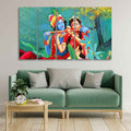 VIBECRAFTS Abstract Art Radha Krishna Wall Painting of Five Pieces For Home|Office|Living Room|Gift (PTVC5Pcs4_8705)