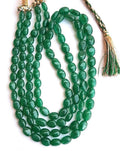AAMRAPALI | Handmade 2-Line Green/Blue Jade Beaded Necklace for Women, Elegant Stone Jewelry Gift (Green)