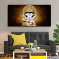 VIBECRAFTS Canvas Paintings for Living Room Drawing Room Little Ganesha Canvas Wall Painting Fitted With Wooden Frame For Home | Office | Living Room | Gift (PTVCH_2497)