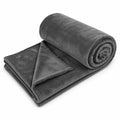 CB HOME Super-Soft All Season Fleece Single Blanket Cozy ComfortFleece Blanket Ultra-Soft Fluffy & Warm, 60 X 90 Inches (Dark Grey) Kafalo