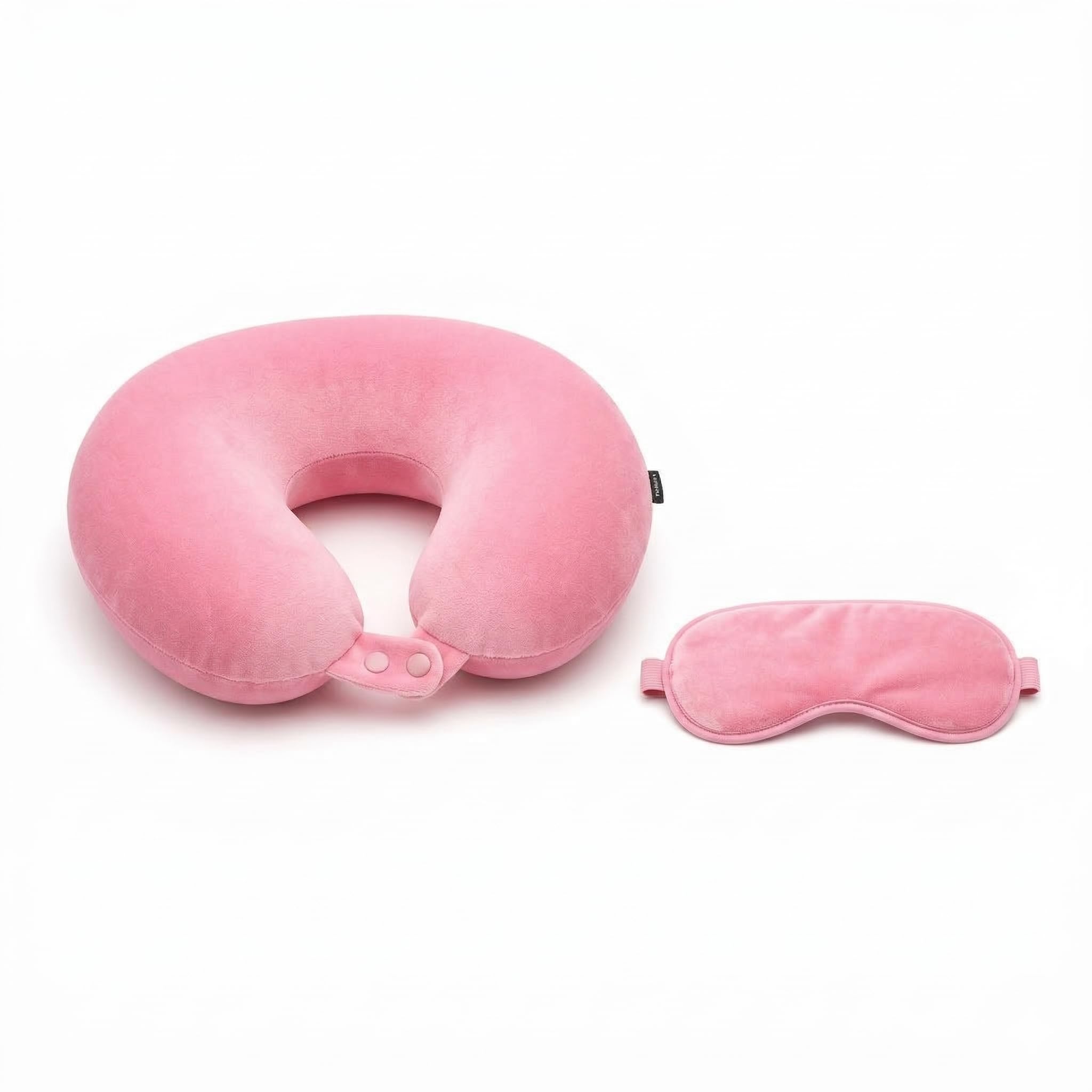 Trajectory® Travel Neck Pillow with Sleeping Eye Mask Combo for Travelling and Sleeping in Airplane Flight, Cab, Car, Train, Bus for Men and Women Blue(As seen on Shark Tank)