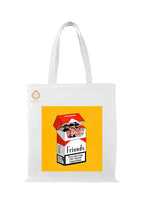 TAJNAN Reusable Tote Bag - 100% Organic Cotton Grocery Tote - Eco-Friendly, Multi-Purpose, Sturdy Canvas With 15kgs Capacity - Multiple Stylish Designs, Pack of 1 (Cig Bag)