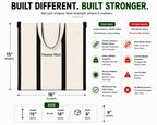 Heavy Duty Cotton Canvas Shopping Bag for Men, Women 16x15x8 Inch with FREE Fridge Vegetable Bag | Reusable Eco-Friendly Grocery Tote Bag with Strong Handles | Washable Market Bag (1)