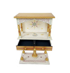 kamdhenu Art and Craft Craft Wood Home Temple for Home Office Gold
