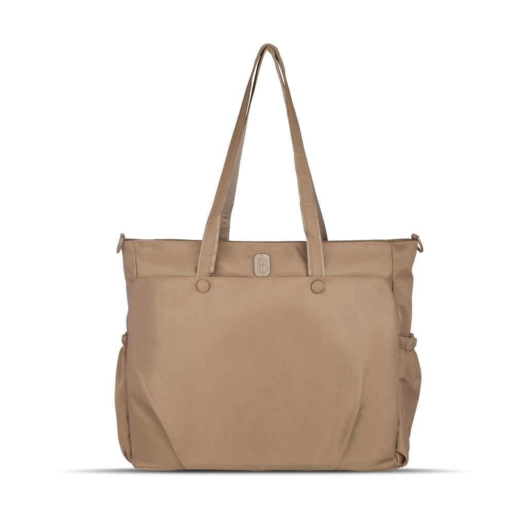 Premium Large Capacity Everyday Tote Bag for Women with Zipper Closure and Multi Pocket Storage (BROWN)