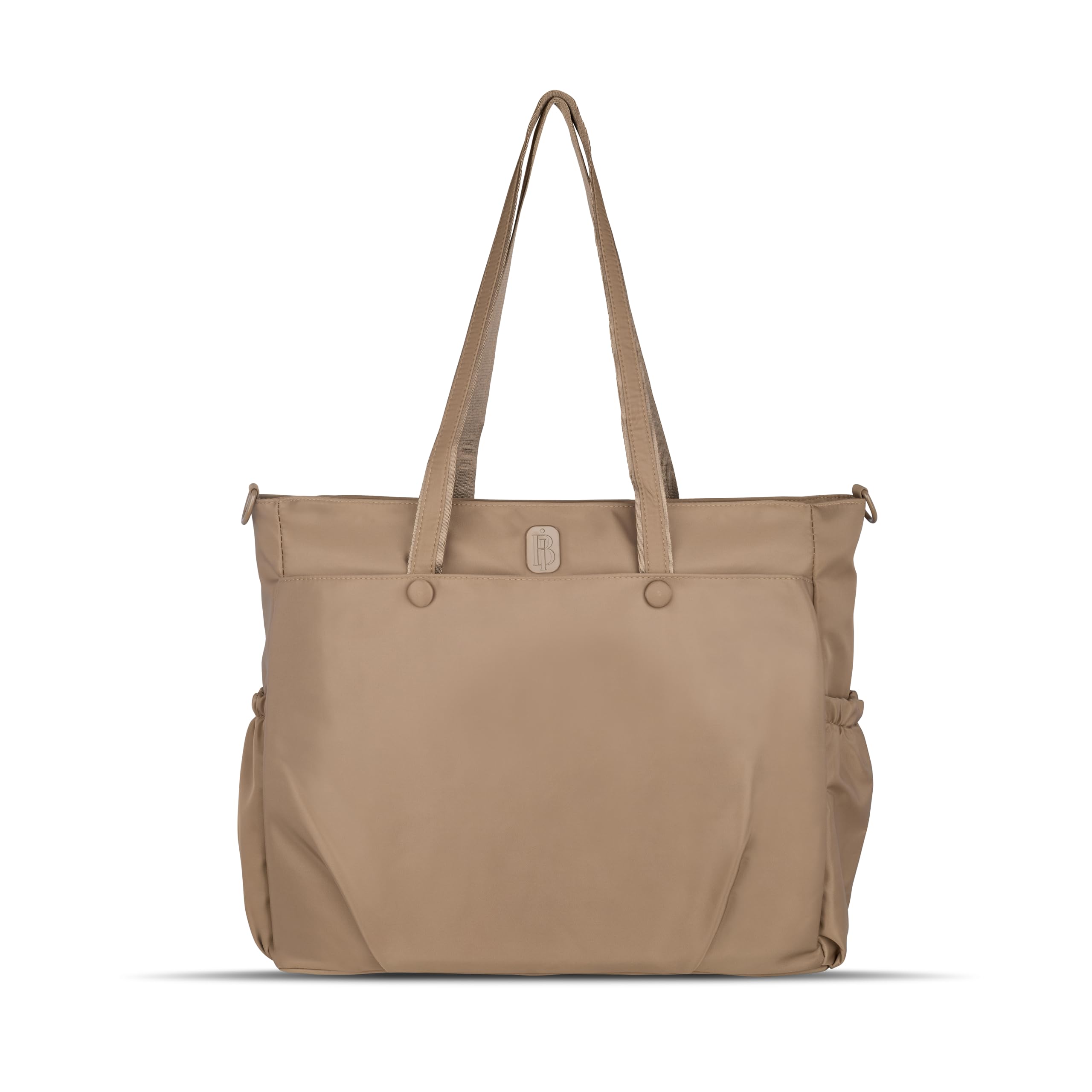 Premium Large Capacity Everyday Tote Bag for Women with Zipper Closure and Multi Pocket Storage (BROWN)