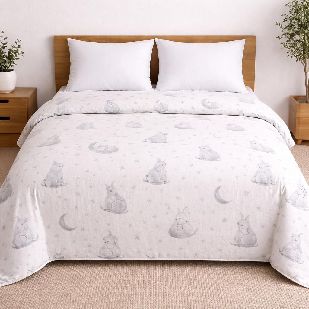 Premium Flannel Dohar for Double Bed | Ultra Soft & Lightweight AC Blanket | Breathable All Season Blanket Ac Quilt for Summer & Mild Winter | Machine Washable (84x90 Inches)_Print Style 49 Kafalo